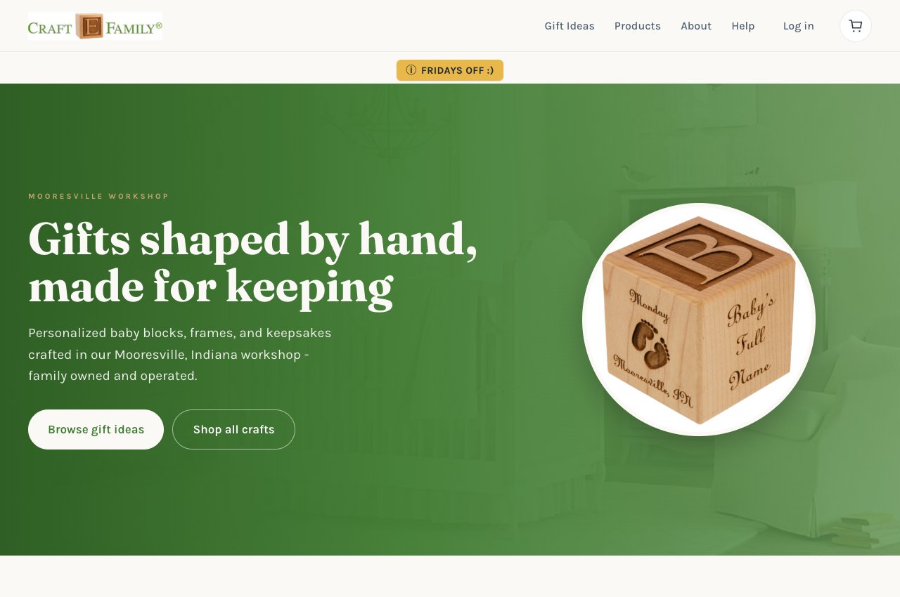 Craft-E-Family website preview