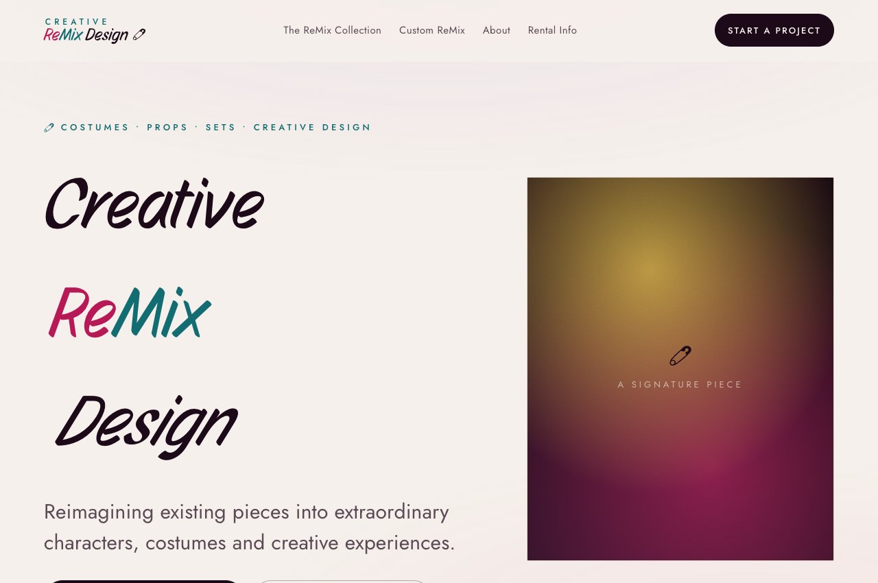 Creative ReMix Design website preview